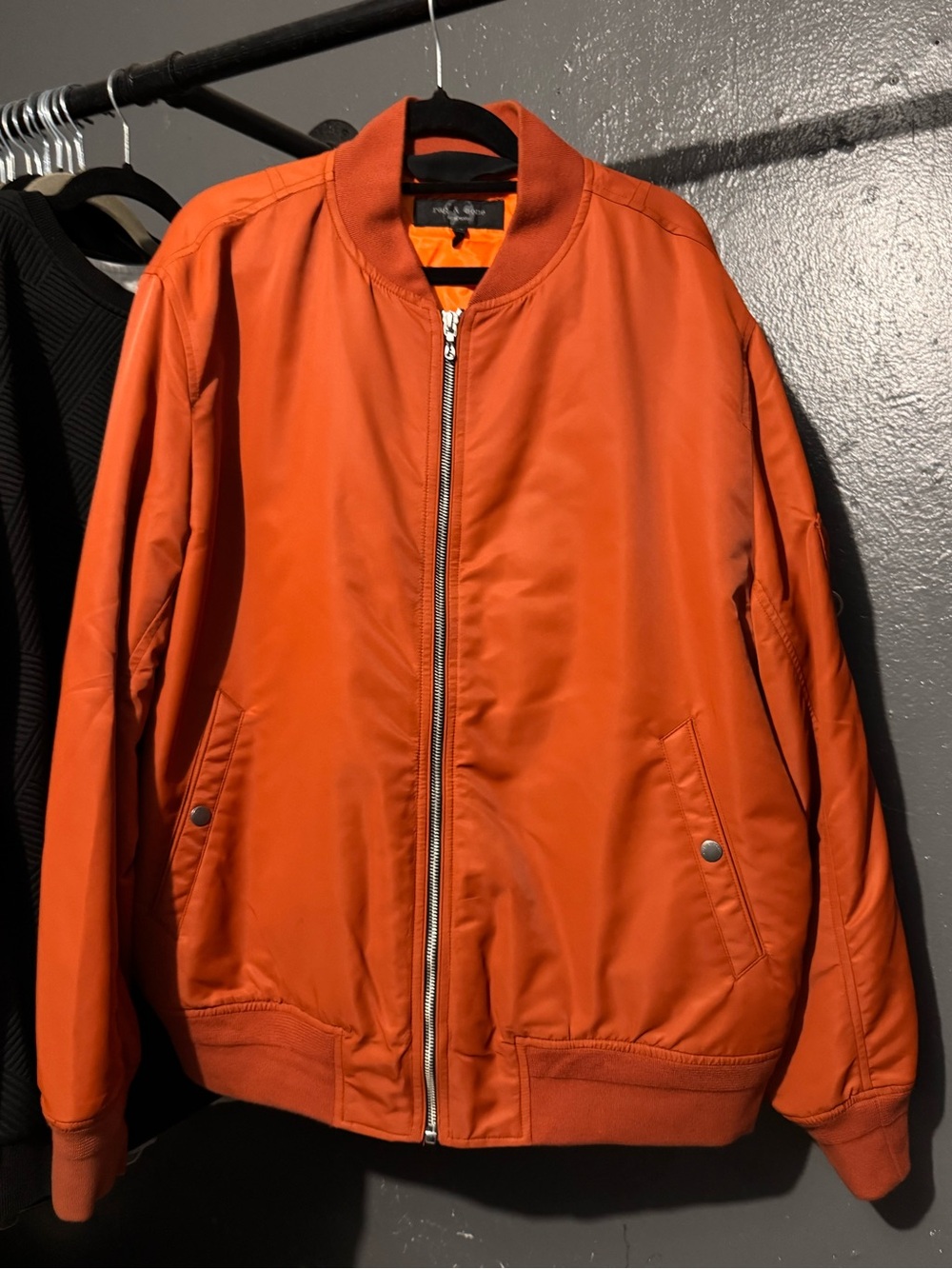 rag & bone Orange Bomber Jacket